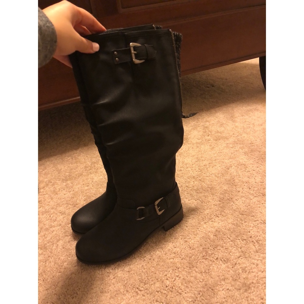 Tall black boots